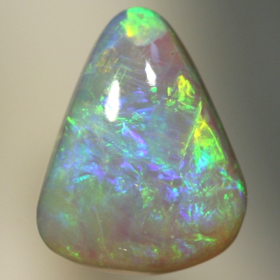 SOLID SEMI BLACK OPAL Neon orange and green over purple blue. SEE VIDEO